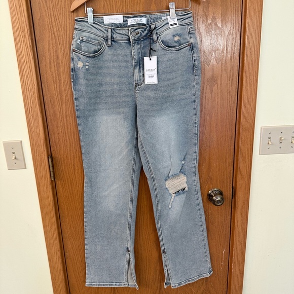 Judy Blue MR Column Straight Jeans with Corduroy Waist